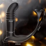 Jiuuy Vrteči se masaž prostate analnega vibratorja 73665982 ABS TPE USB, (21219189) | Shoptok.si