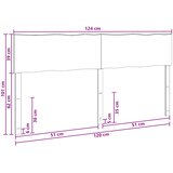  Uzglavlje s prirodnim rubom ROSTOCK Tamno smeđa 120 cm | shoptok.hr
