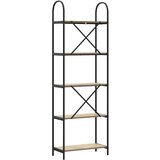 vidaXL Knjižna polica sonoma hrast 60 x 30 x 183 cm Konstruiran les | Shoptok.si