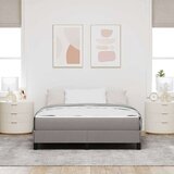 vidaXL Postelja z vzmetnico Drugo Taupe 140 x 200 cm blago | Shoptok.si