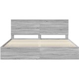  Konstrukcija postelje s predalom Siva Sonoma 200 x 200 cm, (5000121147) | Shoptok.si
