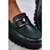Sergio Leone Lacquered Loafers On The Platform Green Kjersti | Shoptok.si