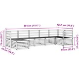  Set vanjskih sofa 7 pcs Bijela | Eponuda.ba
