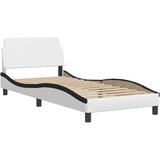 vidaXL Krevet s madracem bijelo-crni 80 x 200 cm od umjetne kože | shoptok.hr