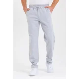 Dewberry 62819 Straight Leg Back Pocket Detailed Sweatpants-GREY