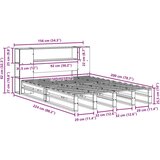 vidaXL Knjižna postelja brez vzmetnice vošč. rjava 150x200cm trden les | Shoptok.si