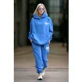 Madmext Women's Blue Hooded Tracksuit cene
