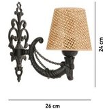 Opviq zidna lampa gloria hazeran natural black | ePonuda.com