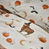 Catherine Lansfield Sivo-bež enojna posteljnina 135x200 cm Halloween Highland Cow – | Shoptok.si