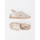 GOODIN Light beige flat sandals with buckle | Shoptok.si