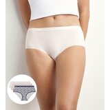 DIM LES POCKETS COTTON BOXER 3x - Women's cotton panties 3 pcs - light pink - white - blue | shoptok.hr