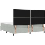  s opruga kutije Svjetlosiva 200 x 200 cm Baršun | shoptok.hr