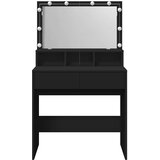  Toaletni stolić s LED svjetlima crni 80x41x134,5 cm | shoptok.hr