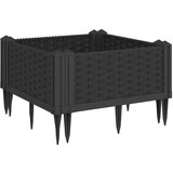 Maison Chic Cvetlično korito - Cvetlični Lonec z zatiči črno 42,5x42,5x28,5 cm PP, (21790535) Cene