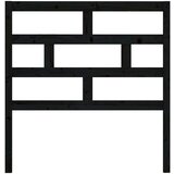  Uzglavlje za krevet crno 96 x 4 x 100 cm od masivne borovine | shoptok.hr
