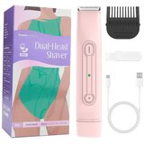 INF Dvojna glava ženski brivnik USB-C, IPX6 vodoodporen Pink, (5000287131) | Shoptok.si