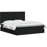  Krevet s od storage s uzglavljem Crna 180 x 200 cm Tkanina | shoptok.hr