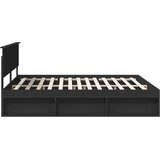  Konstrukcija postelje Črna 200 x 200 cm Konstruiran les, (5000121261) | Shoptok.si