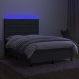  Krevet box spring s madracem LED tamnosivi 140x200 cm tkanina | shoptok.hr