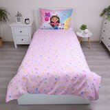Jerry Fabrics rožnata enojna bombažna otroška posteljnina 140x200 cm gabby's dollhouse "rainbow" – | Shoptok.si