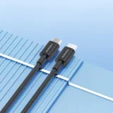 Zidni punjač GaN PPS - USB + 2xType C - QC 4.0+ PD 65W s Type C na Type C kabelom crni