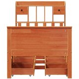  Knjižna postelja brez vzmetnice vošč. rjava 100x200 cm borovina, (21609306) | Shoptok.si
