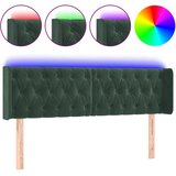 vidaXL LED uzglavlje tamnozeleno 163x16x78/88 cm baršunasto Cijene
