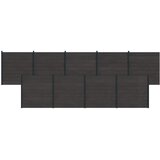PANEL ograde 9 pcs WPC i aluminij Crna | Shoptok.si