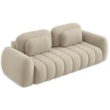 Makamii Svjetlo smeđa sklopiva/s prostorom za odlaganje sofa od bouclé tkanine 266 cm Pele – | shoptok.hr
