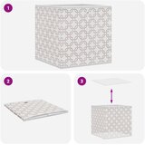  Sklopive kutije za pohranu 4 kom krem 32x32x32 cm od tkanine | Eponuda.com
