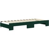  Dnevni krevet na razvlačenje tamnozeleni 90 x 200 cm baršunasti | shoptok.hr