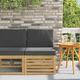  Srednja sofa za van Čvrsto drvo akacije Bijela | shoptok.hr