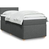  The Living Store Box spring postelja z vzmetnico temno siva 80x200 cm blago - Box Spring Postelja, (21520744) Cene