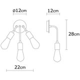 Opviq lights Zidna lampa u brončanoj boji Harput – | shoptok.hr
