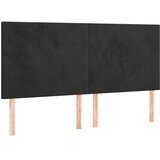 s oprugama i madracem crni 160x200 cm baršunasti | shoptok.hr