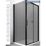 Copen Tuš kabina C-02-B4100/B4080 Atlas Black crni ram 100x80x195cm tamno staklo 6mm | ePonuda.com