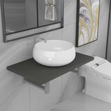Maison Chic Dvodelni komplet kopalniškega pohištva - Kopalniški sestavi iz keramike siv, (21787773) | Shoptok.si