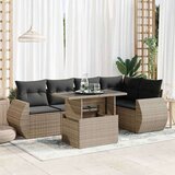 vidaXL 6-dijelni set vrtnih sofa od poliratana s jastucima sivi | shoptok.hr