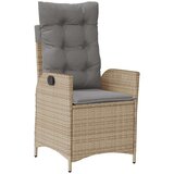  4-dijelni vrtni blagovaonski set od poliratana s jastucima bež | shoptok.hr