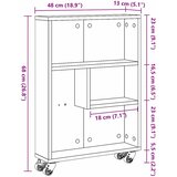  Uska kolica za pohranu Crni hrast 48 x 13 x 68 cm | shoptok.hr