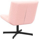 Stolica na kotačiće Ružičasta 63 x 75 x 76 cm Janjeća koža | shoptok.hr