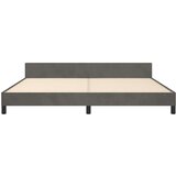  Posteljni okvir z vzglavjem temno siv 200x200 cm žamet, (20738830) | Shoptok.si