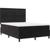  Krevet s opruga kutije s madracem Crna 140 x 200 cm Baršun | shoptok.hr