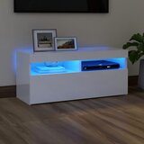 TV ormarić s LED svjetlima visoki sjaj bijeli 90 x 35 x 40 cm | shoptok.hr