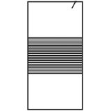 Pregrada za tuš crna 100 x 195 cm s prozirnim staklom ESG | Eponuda.ba