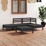 Maison Chic Seti vrtnega pohištva - Vrtna garnitura - Vrtni pohištvo set 5-delna trdna borovina črna, (21817880) | Shoptok.si