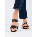 Shelvt Black women's flat sandals | shoptok.hr