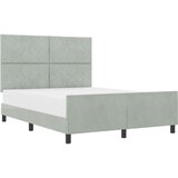 vidaXL Krevet Okvir Svjetlosiva 140x190 cm Baršun | shoptok.hr