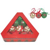  Božićne kuglice 4.5 cm, 10 kom/pak, crvene-zelene-bele 51-040000 Cene