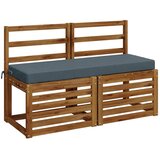  Jastučići za klupe - 2 dijela SOEST 2 kom. 100% poliester Plava - Plava 100 x 40 x 8 cm Melange | shoptok.hr